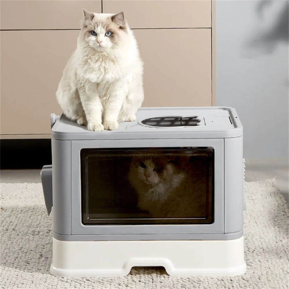 Large Hooded Cat Litter Box.