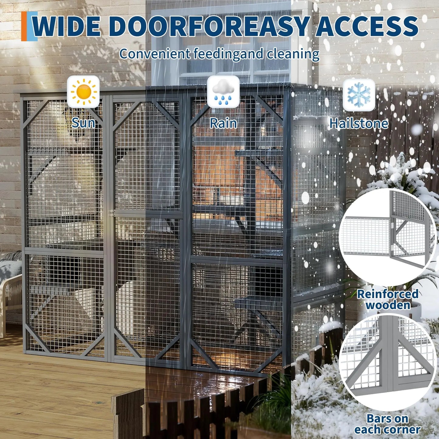 Extra Large Walk-in Catio.