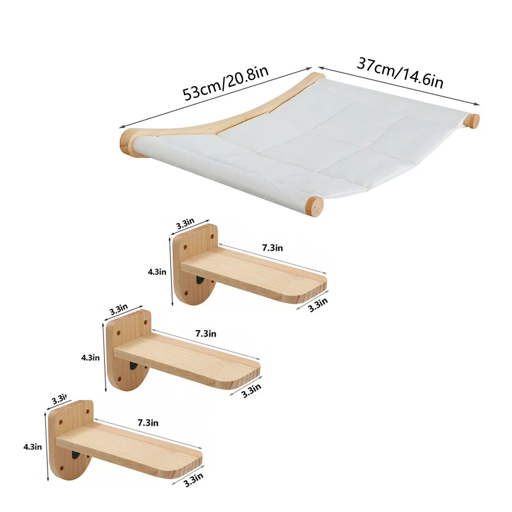 Wall Mounted Cat Hammock Set.