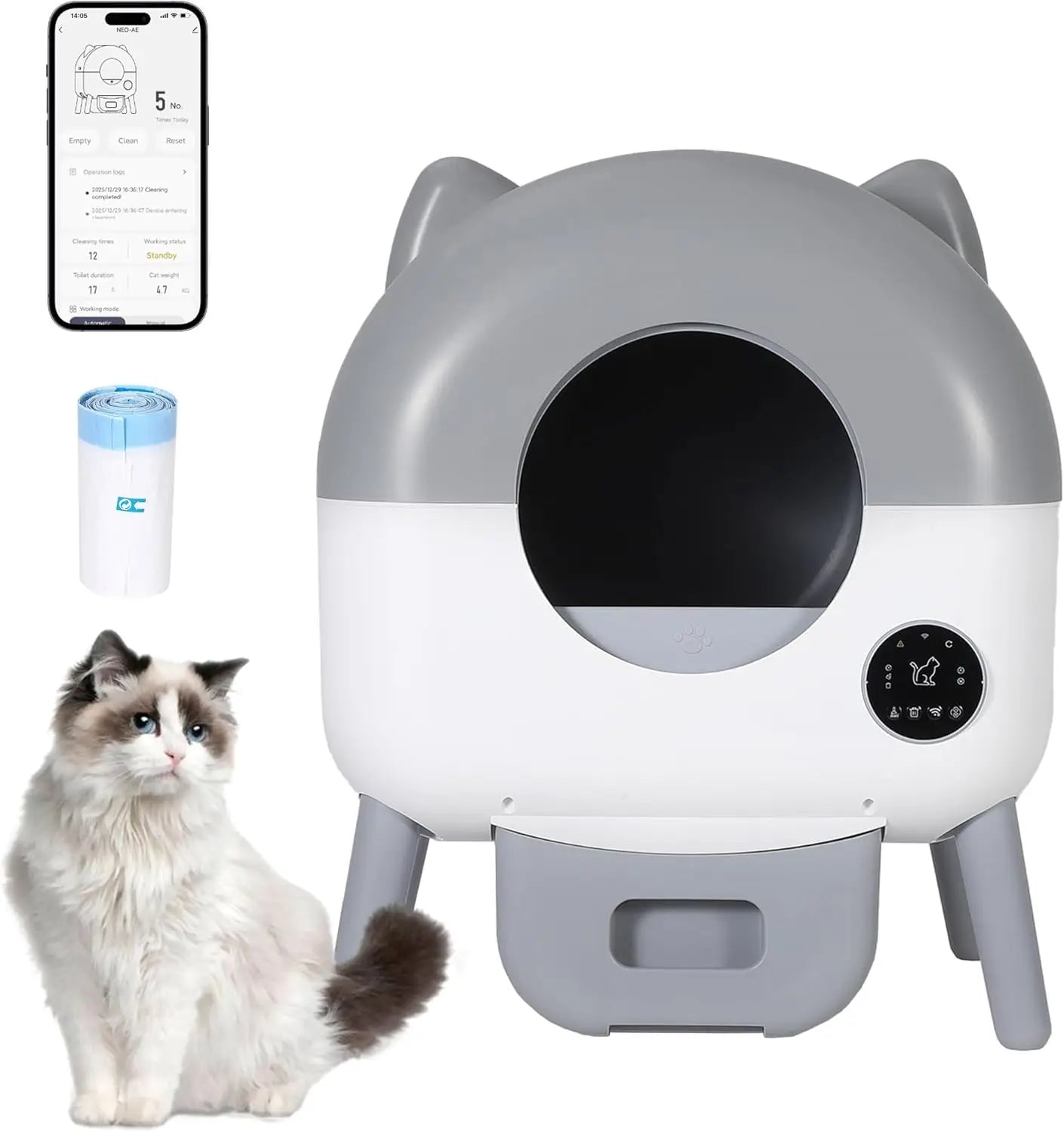 Self-Cleaning Litter Box.