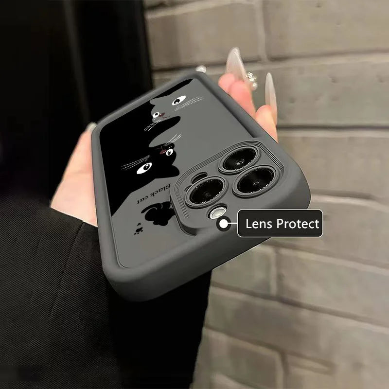 Cartoon Cat Soft Phone Case.