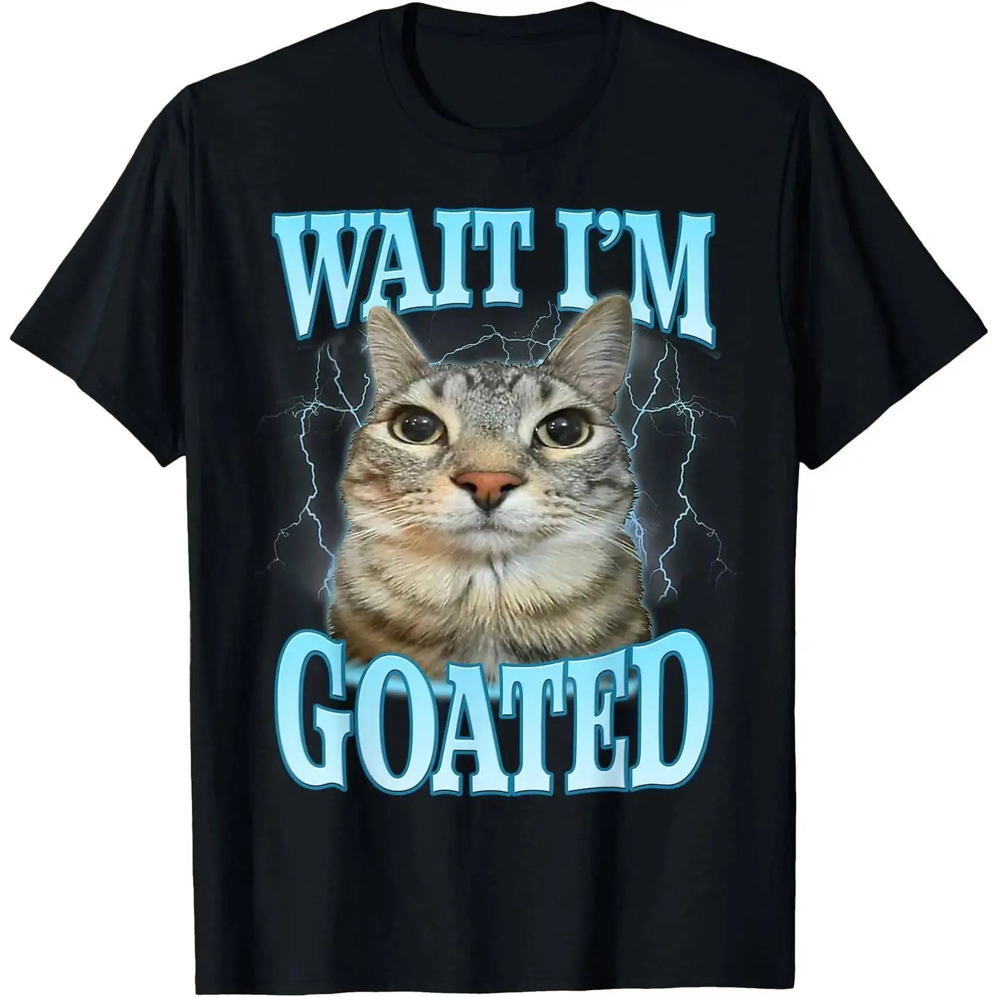 Silly Cat Meme Graphic T-Shirt.