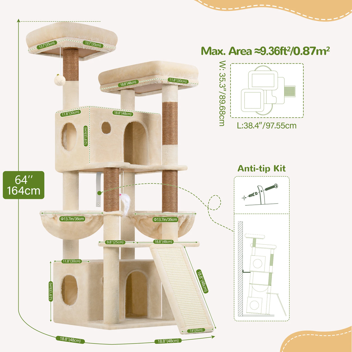Large Cat Tree for Multiple Cats.