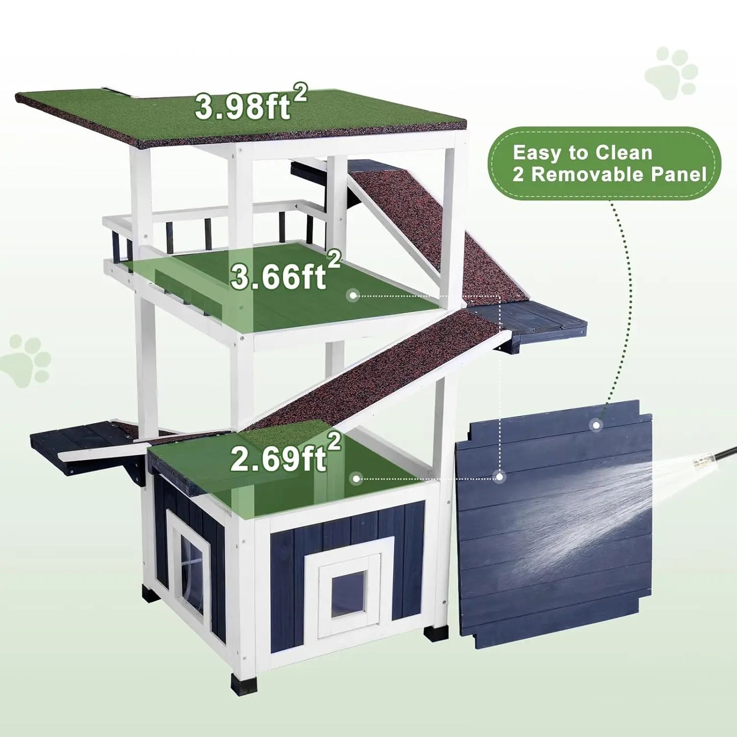 Cat Tree Outdoor.       with Escape Door, Customized