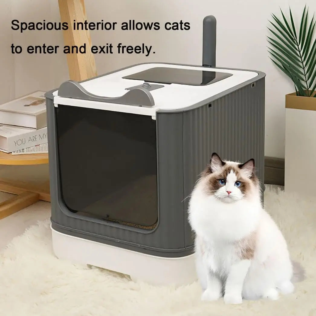Fully Enclosed Cat Litter Box.