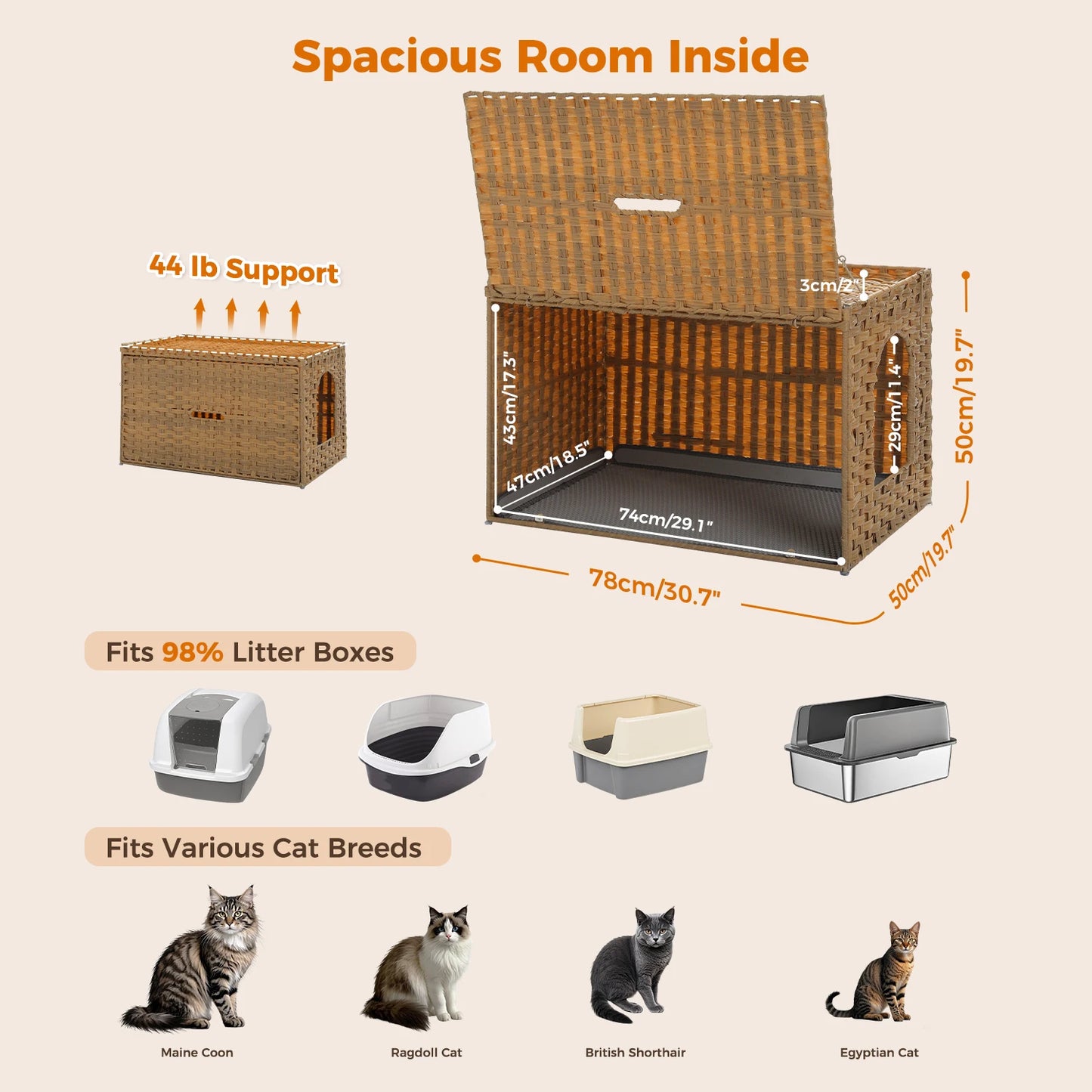 Rattan Cat Litter Box.