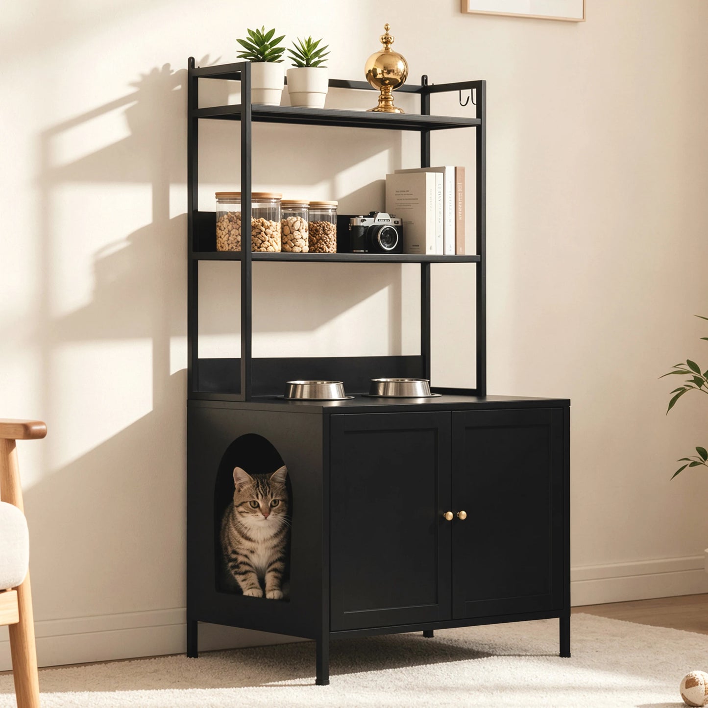 Tall Metal Cat Litter Box Enclosure.