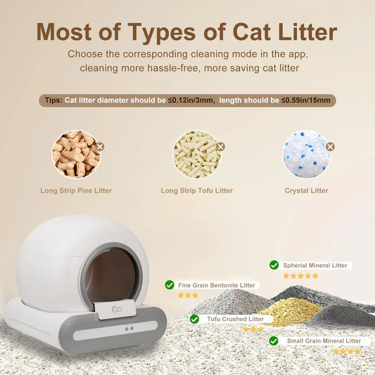 DOEL 65L Self-Cleaning Cat Litter Box.