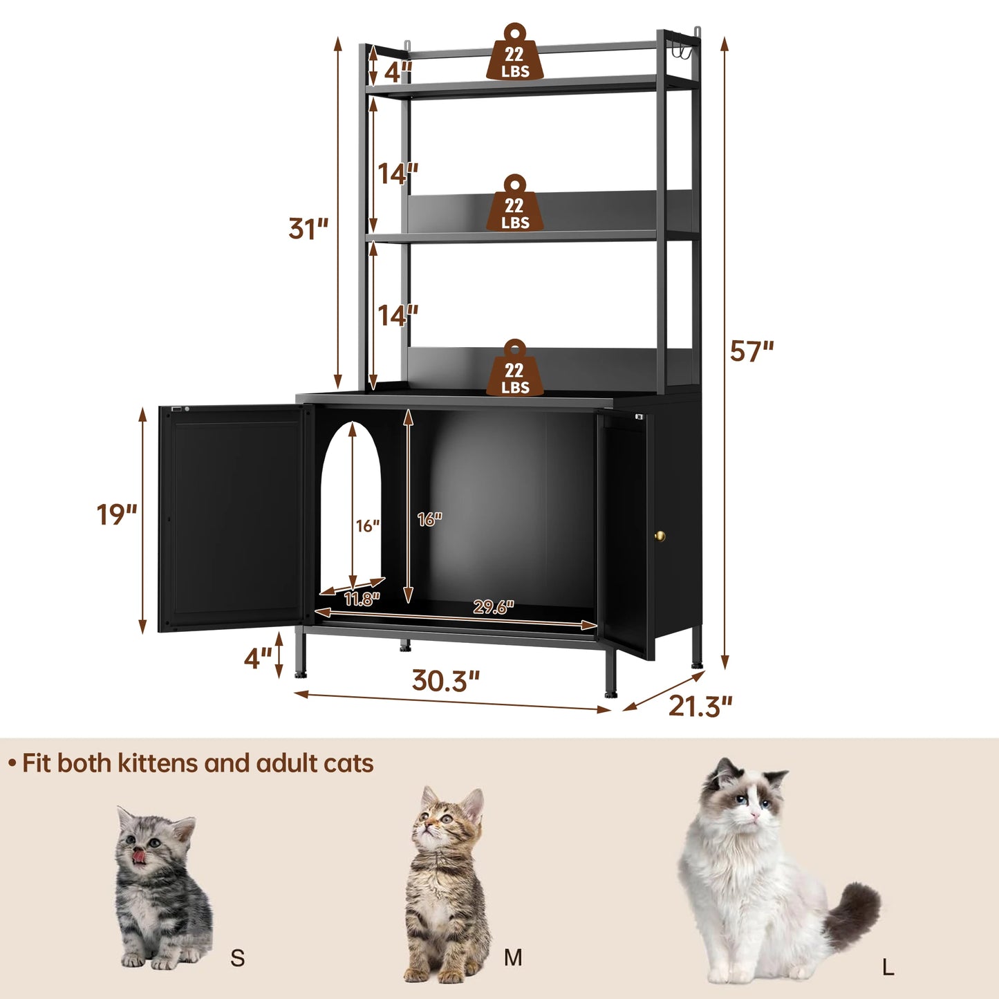 Tall Metal Cat Litter Box Enclosure.