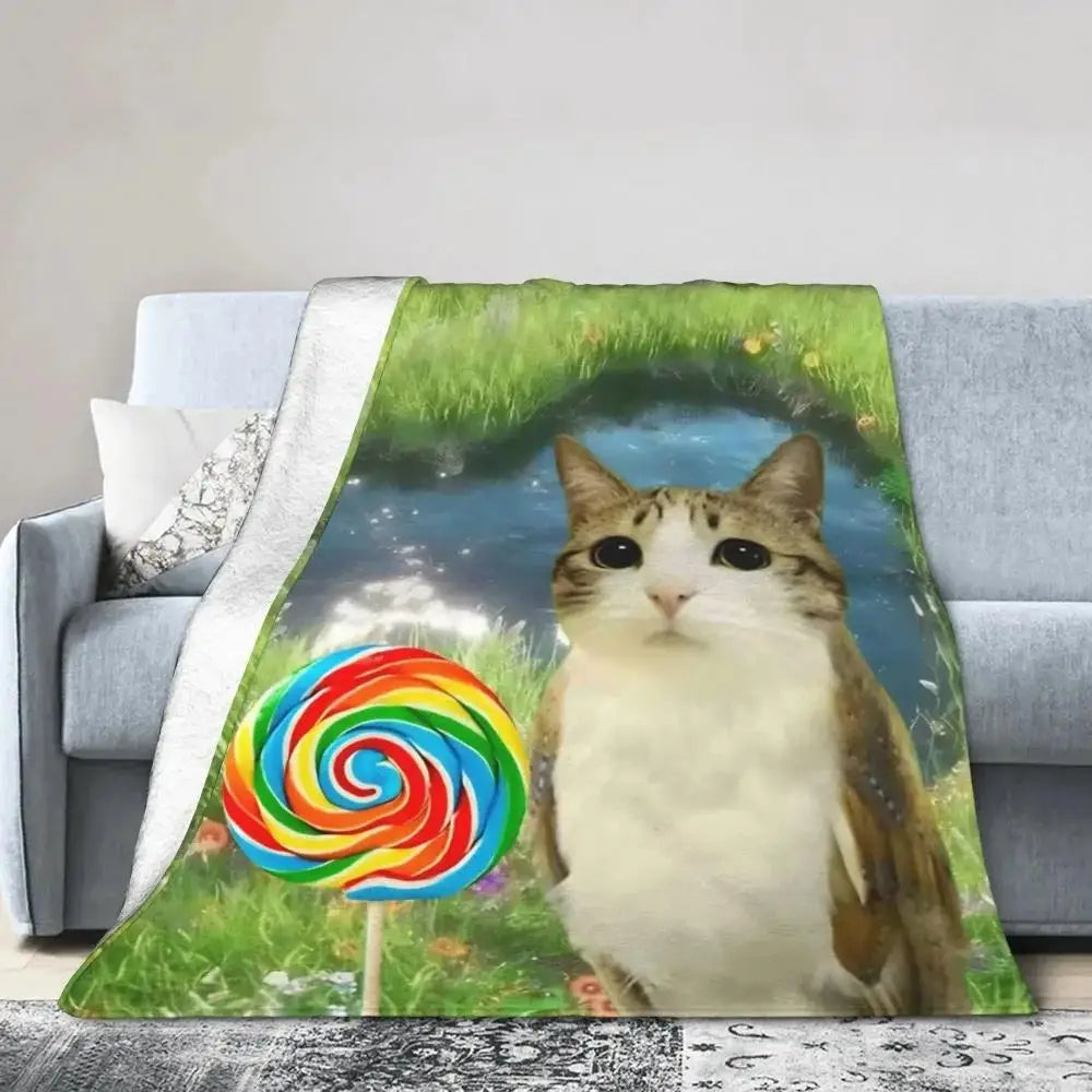 Meow Cat Meme Blanket.