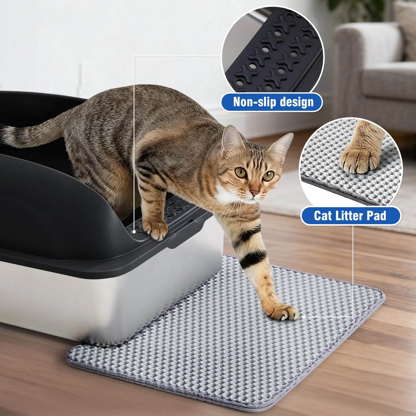 JHK Stainless 24IN Steel Cat Litter Box.