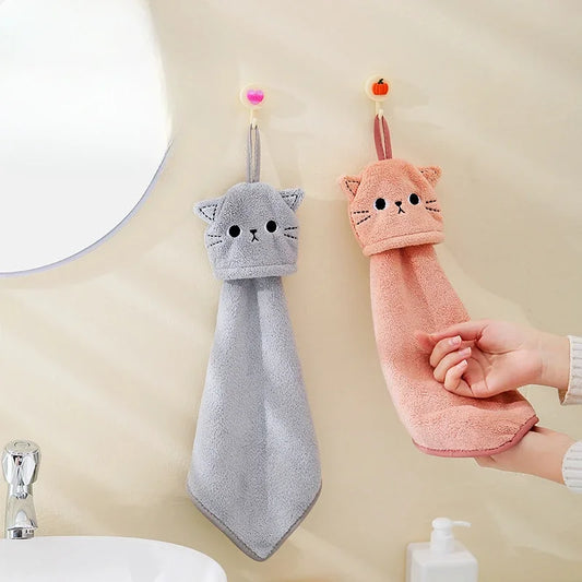 Cat Embroidery Towel.