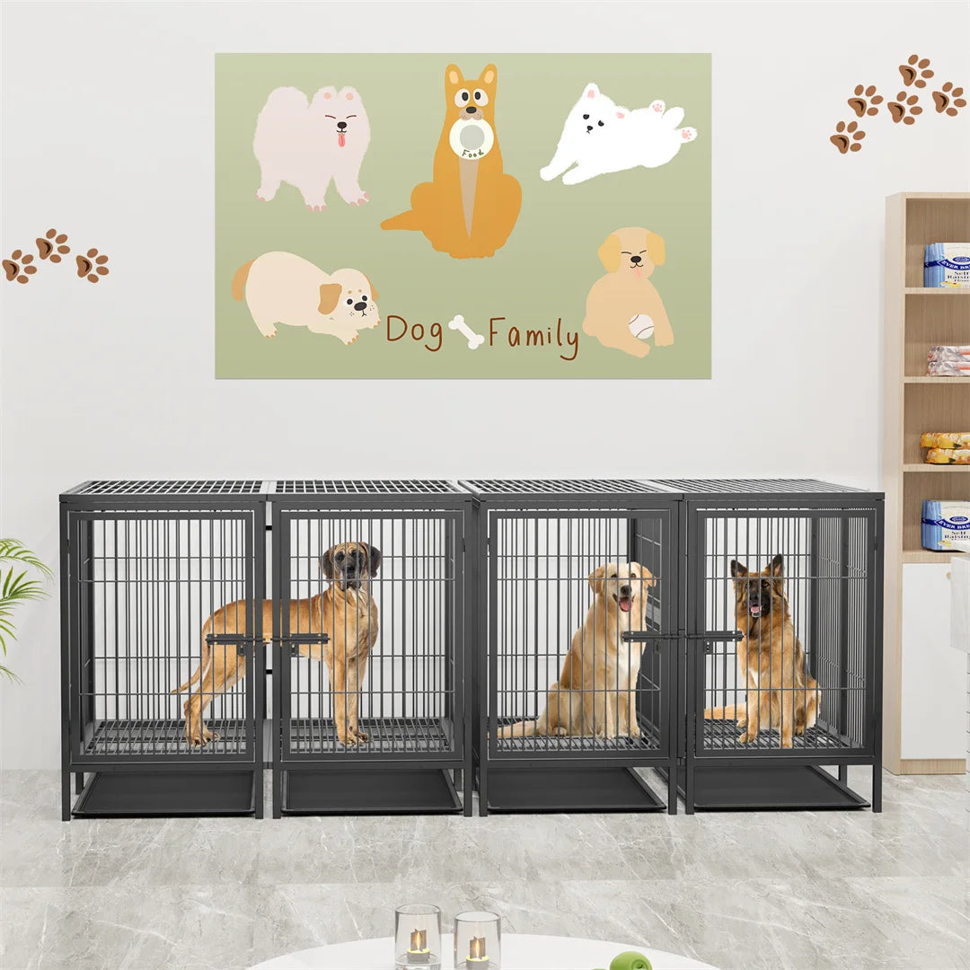 2-in-1 Heavy Duty Metal Dog Cage.