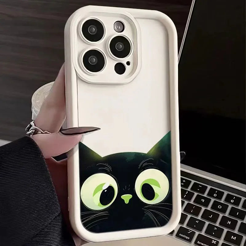 Cartoon Cat Soft Phone Case.