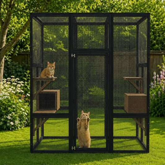 Walk-in Catio Outdoor Cat Enclosure.