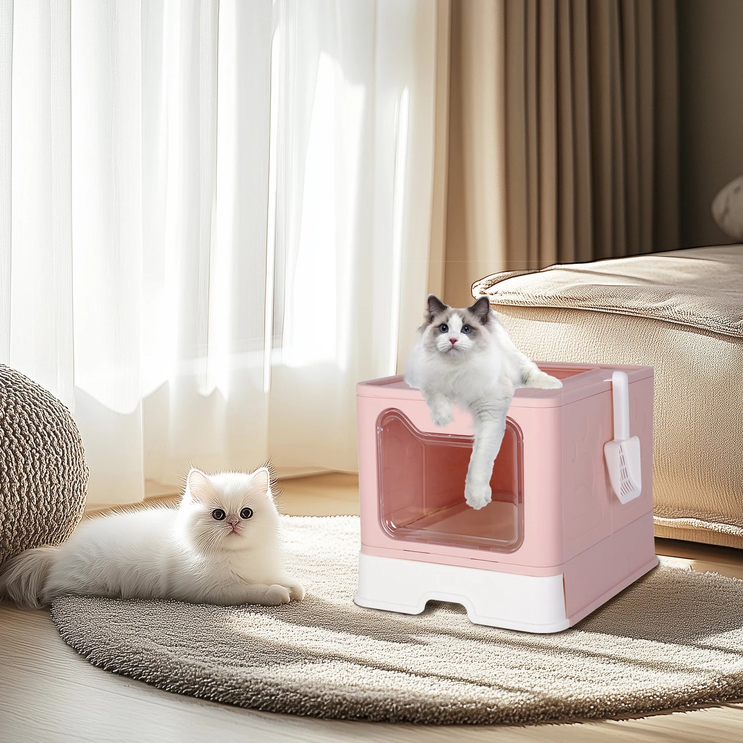 Large Enclosed Cat Litter Box.