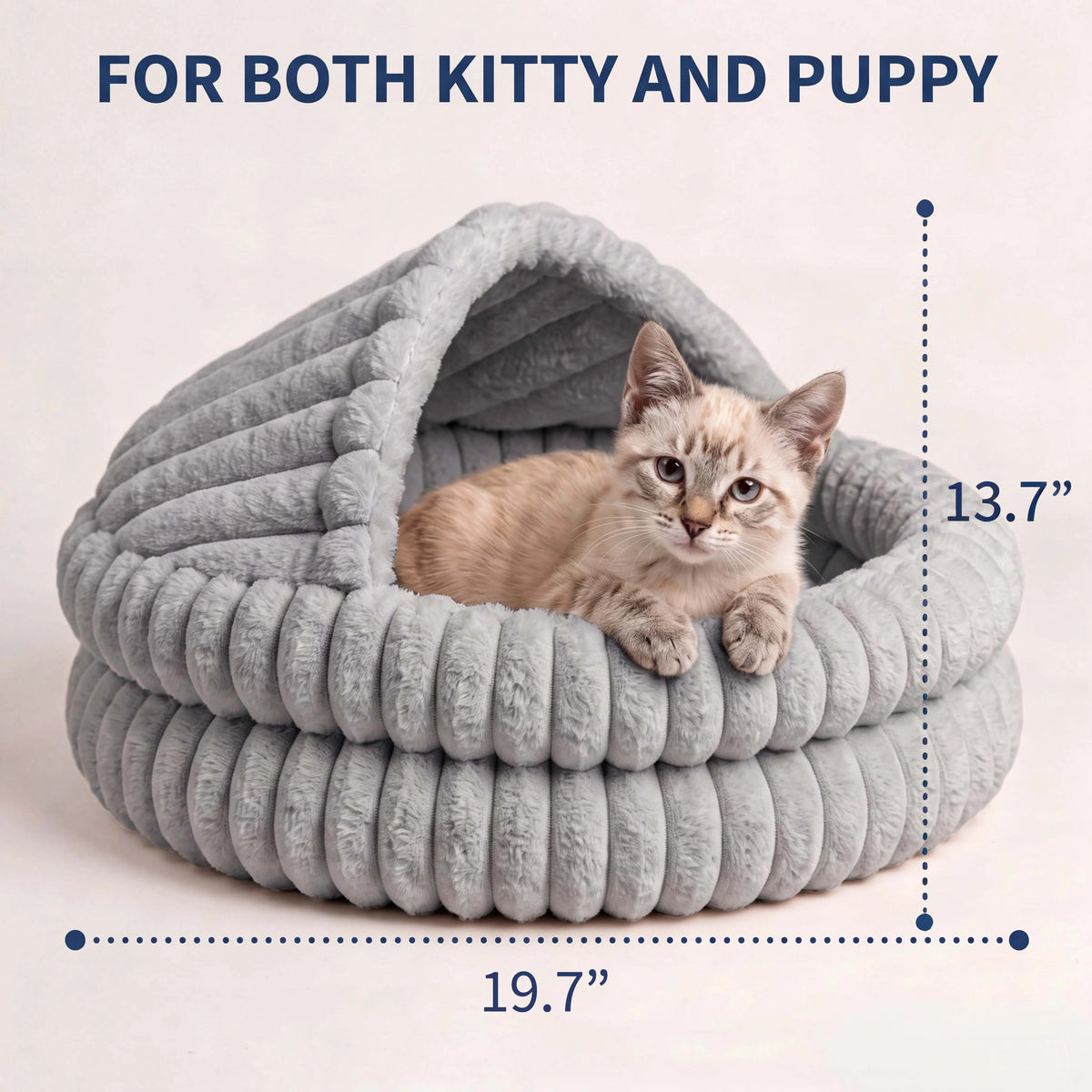 Soft Hooded Cat Cave Bed.