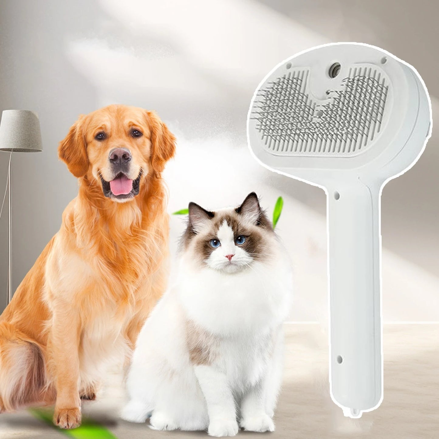 Pet Hair Cleaning Misting Comb Cat Brushes for Indoor Cats.