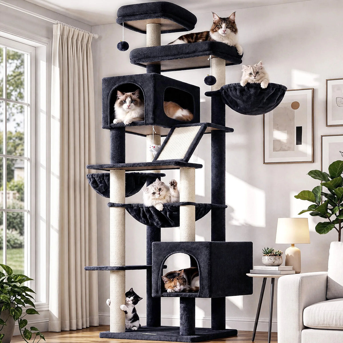 Cat Climbing Tower for Large Adult Cats.