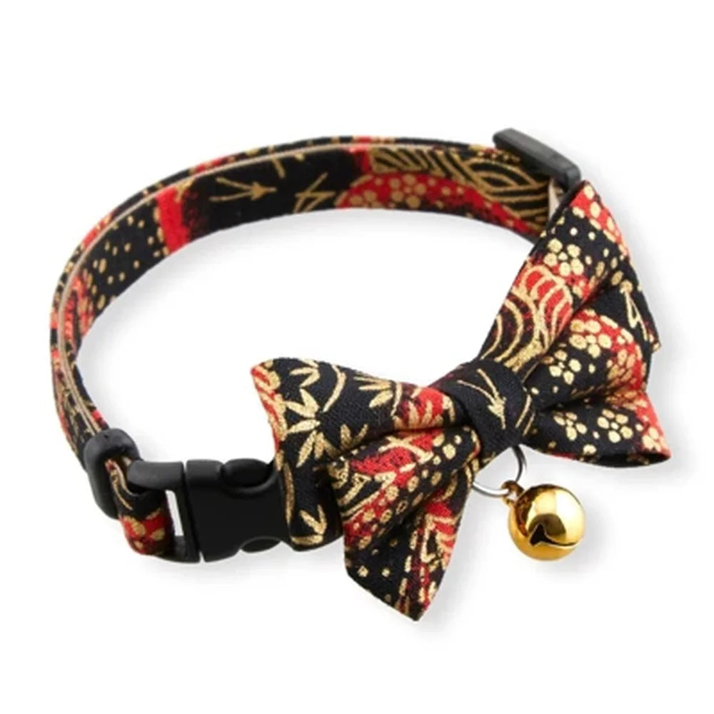 Gilded Gold Bow Tie Cat Collar.