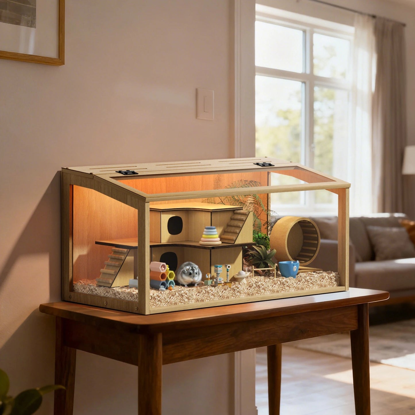 Large Wooden Hamster Cage.