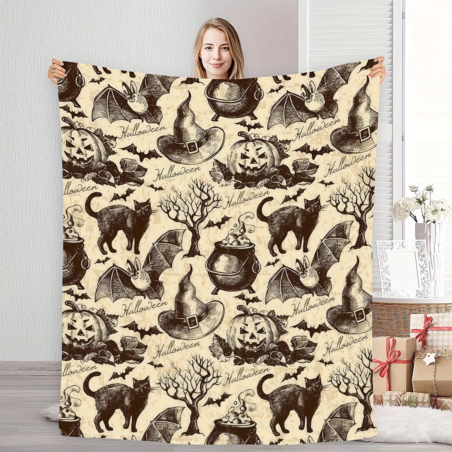 Halloween Vintage Blanket.