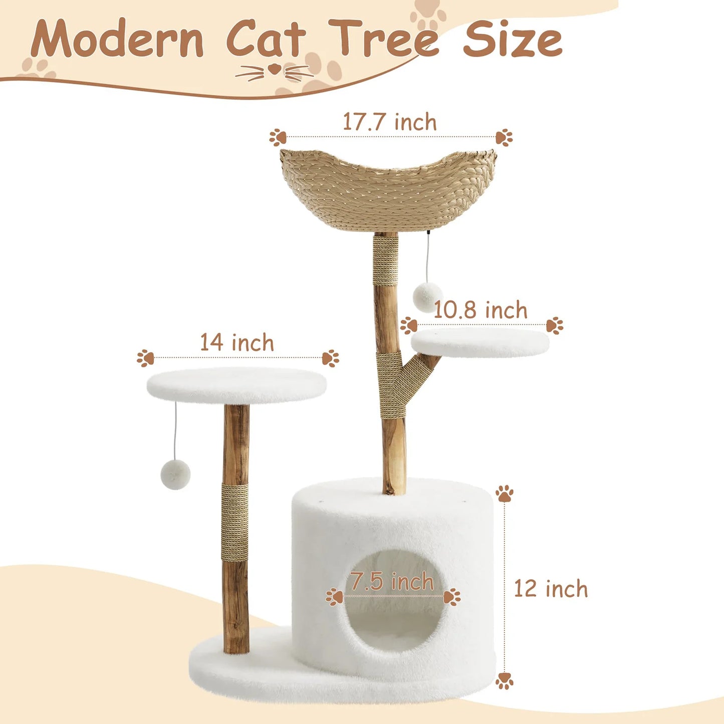 Modern Real Wood Cat Tree.