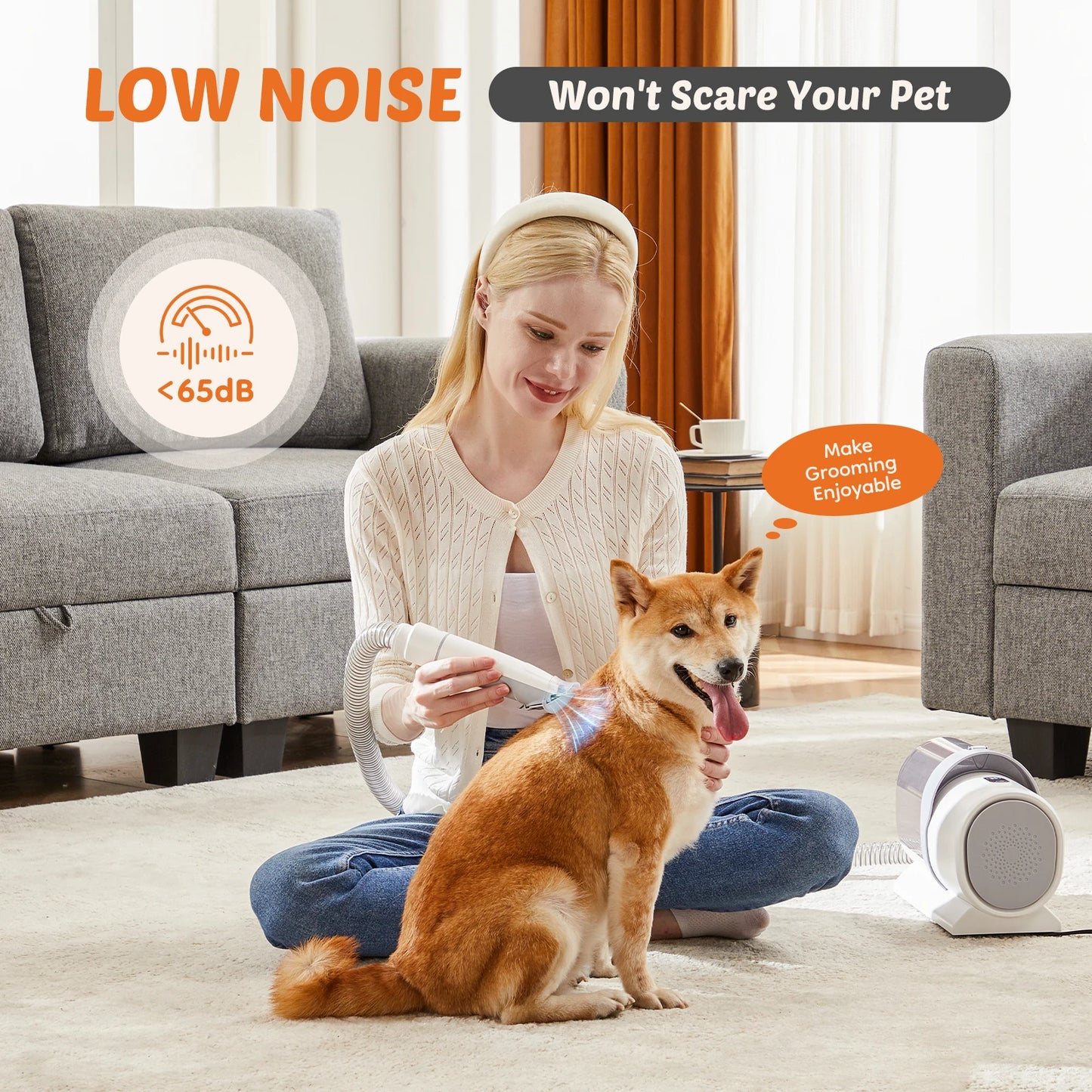 Professional Pet Grooming Vacuum Kit.