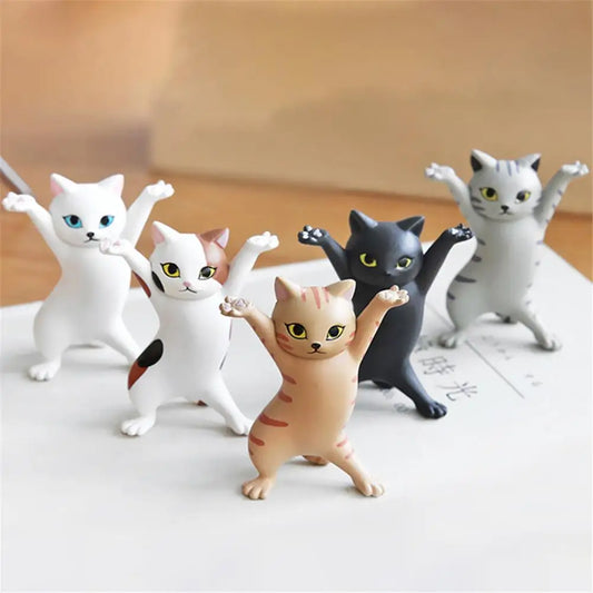 Anime Raising Hands Dancing Cat Model.