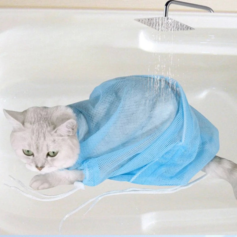 Mesh Cat Grooming Bath Bag.