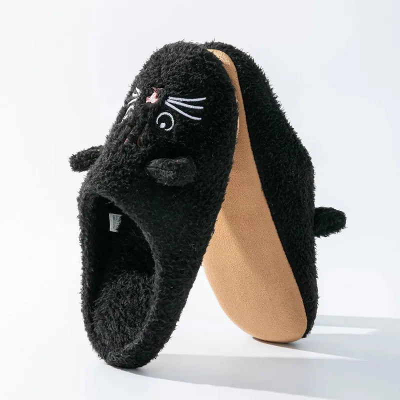 Soft Plush Cat Slippers.