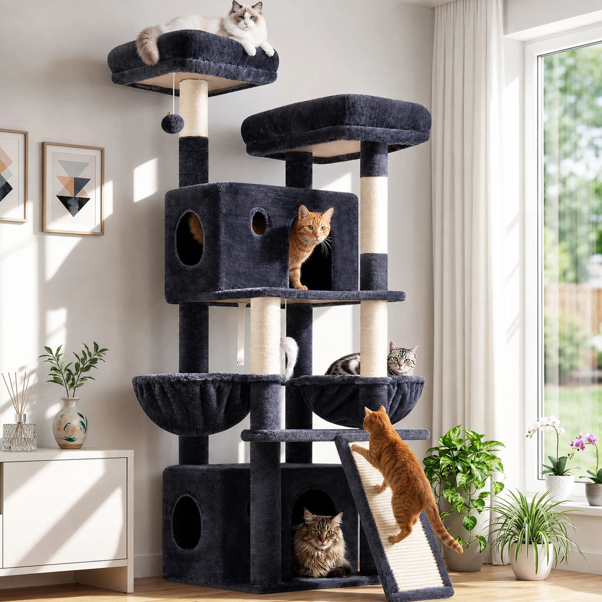 Large Cat Tree for Multiple Cats.