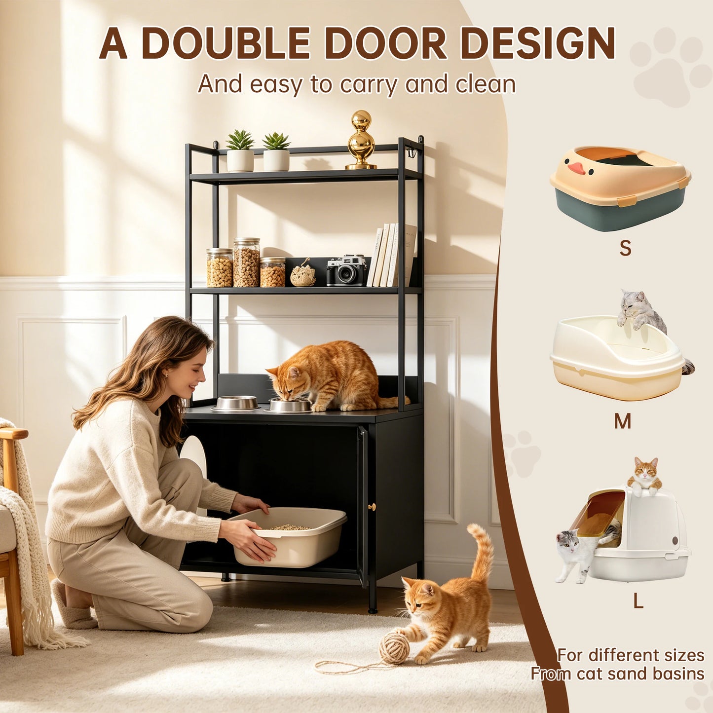 Tall Metal Cat Litter Box Enclosure.