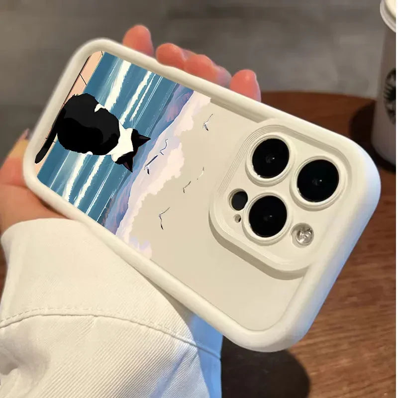 Cat graphic phone case.