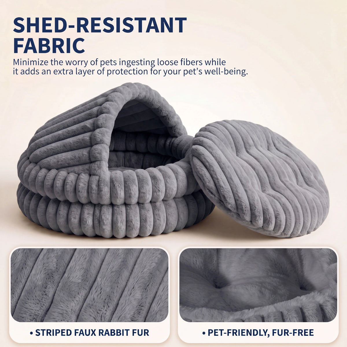 Soft Hooded Cat Cave Bed.