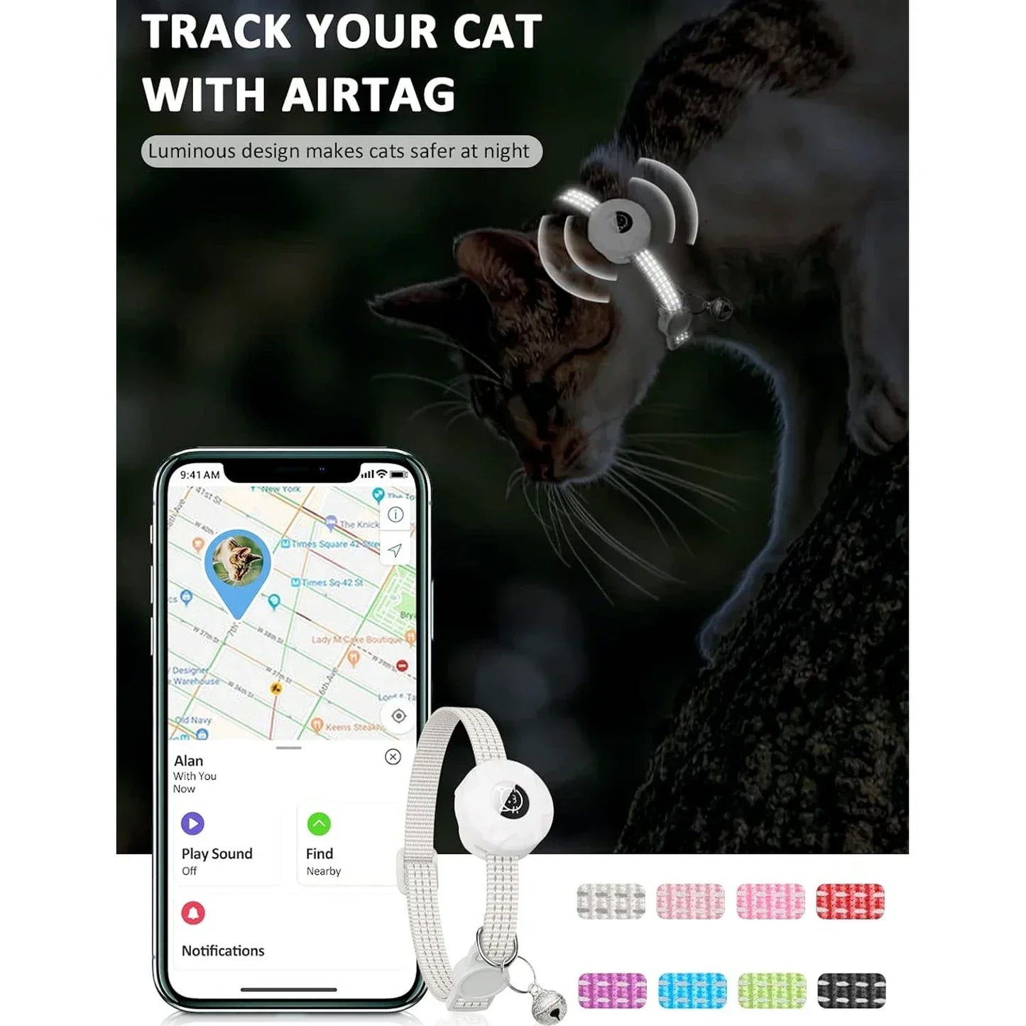 Apple Air Tag Cat Collar.