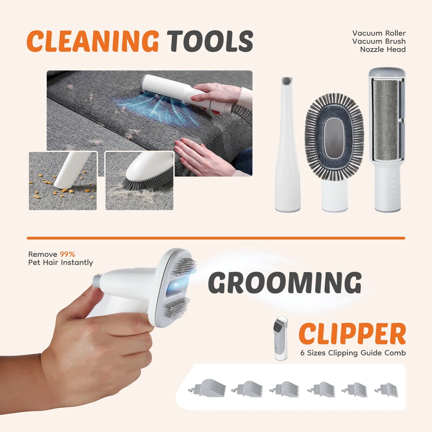 Professional Pet Grooming Vacuum Kit.