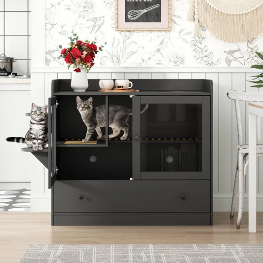 Extra Large Cat Litter Box Enclosure Furniture.