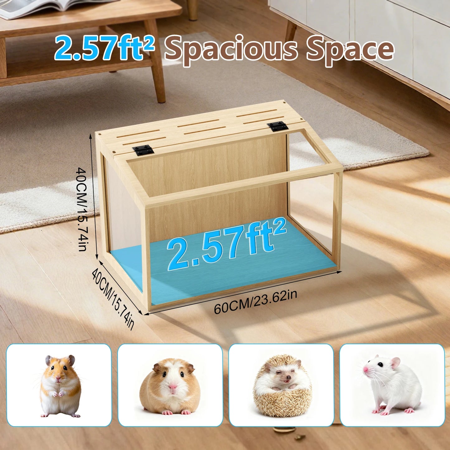 Large Wooden Hamster Cage.