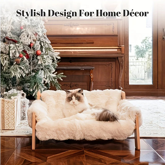 Raised Solid Wood Pet Couch Bed.