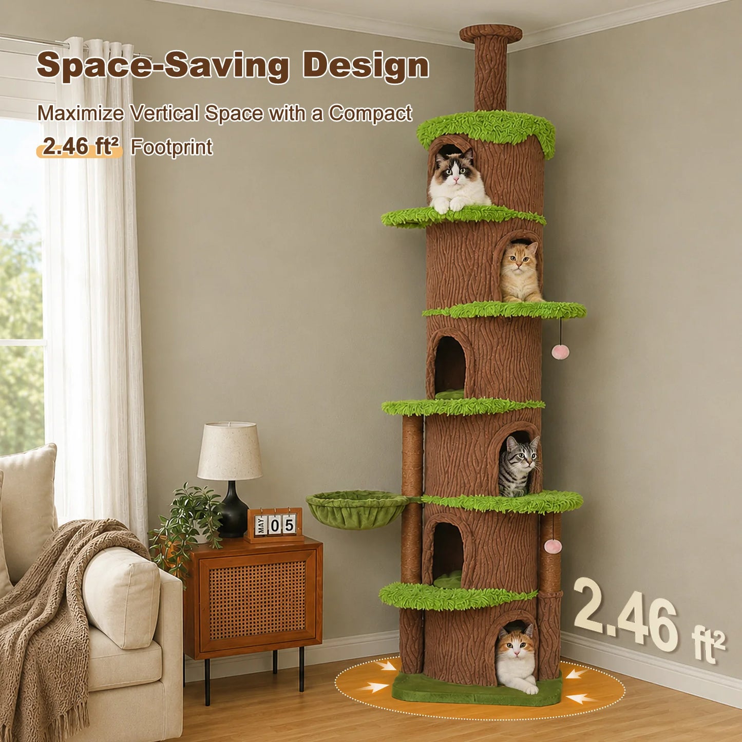 Large Floor to Ceiling Cat Tree.