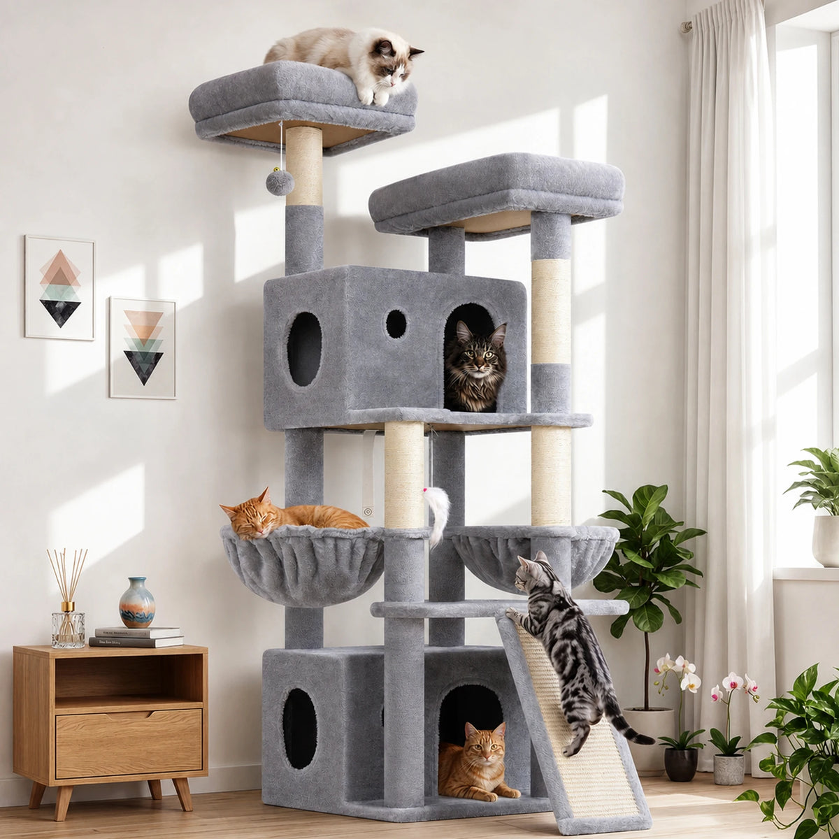 Large Cat Tree for Multiple Cats.