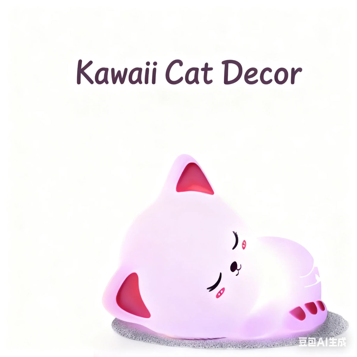 Cute Rechargeable Silicone LED Cat Night Light.