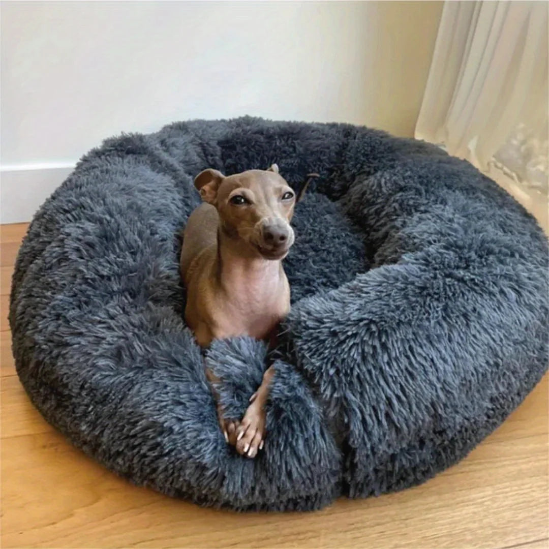 Cute Fluffy Round Pet Bed.
