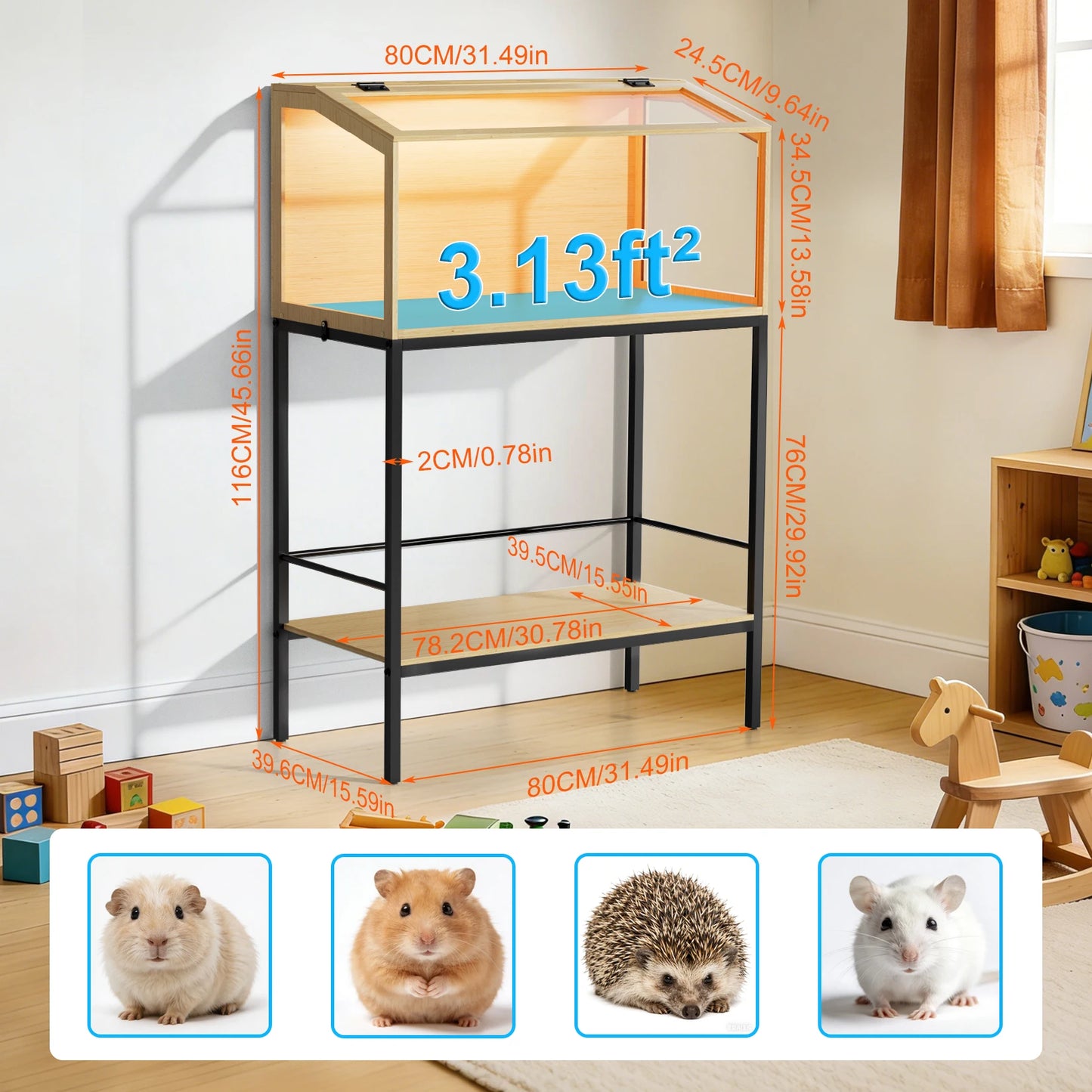 Large Wooden Hamster Cage.