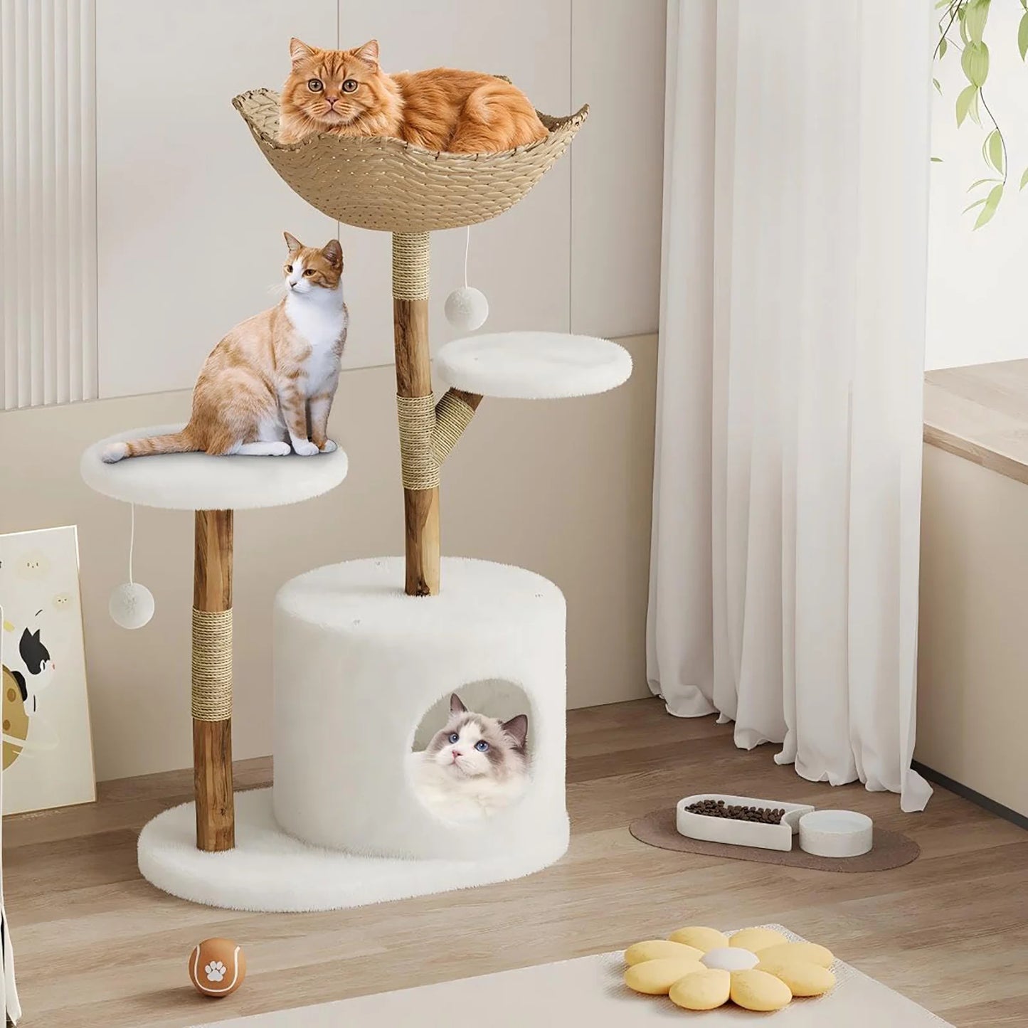 Modern Real Wood Cat Tree.