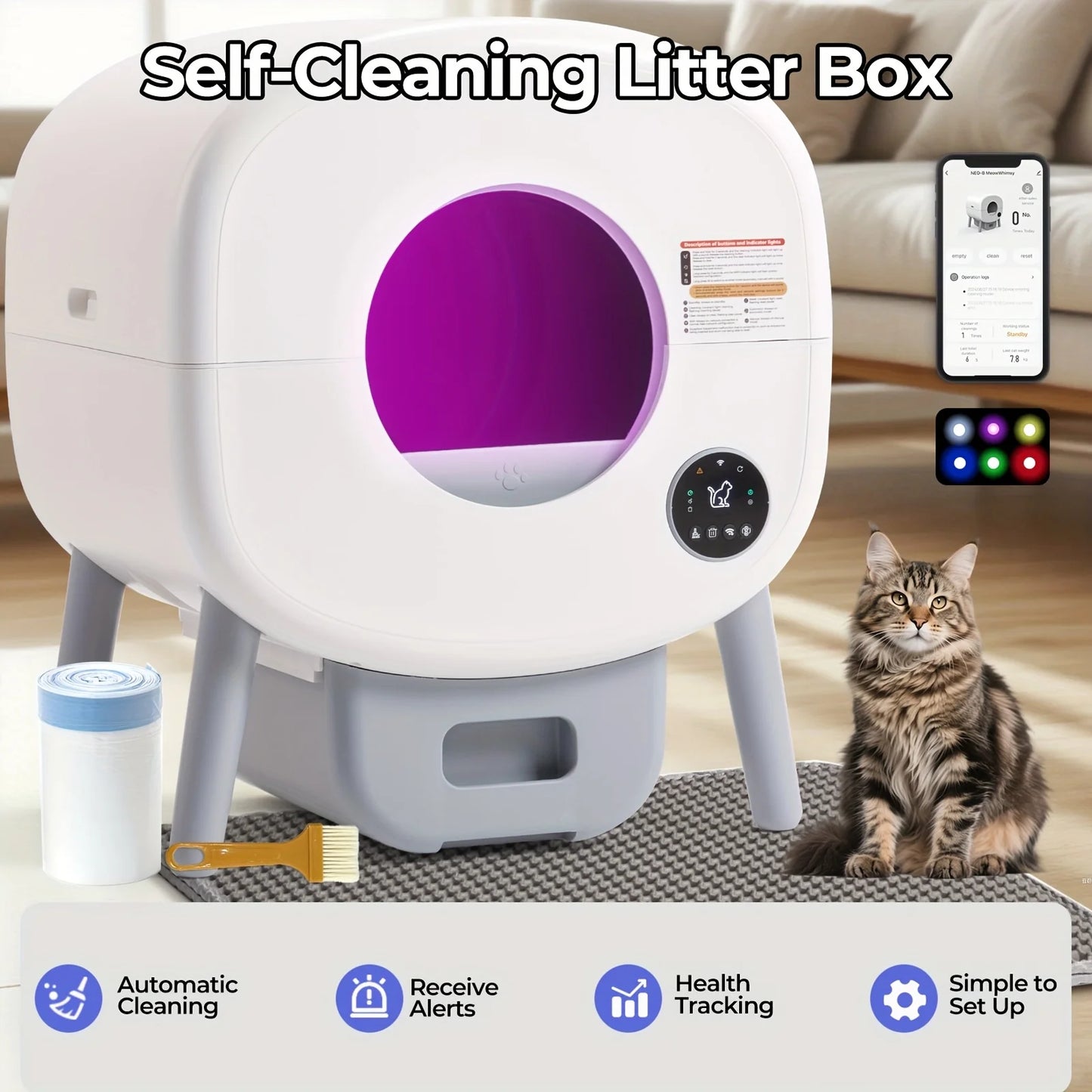Lunapurr Self Cleaning Litter Box.