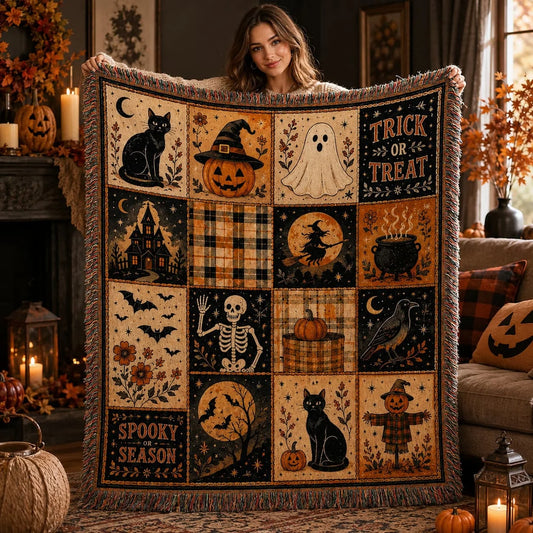 Halloween Woven Blanket.