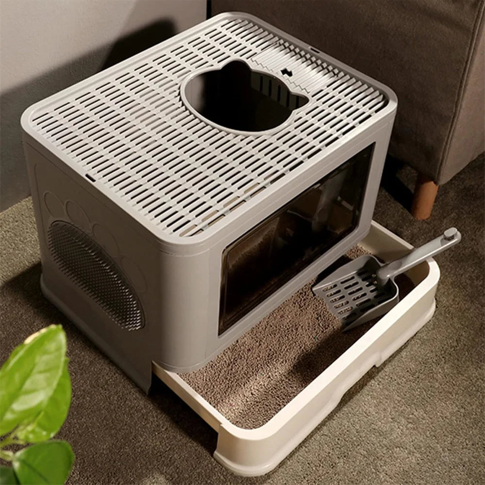 Large Hooded Cat Litter Box.