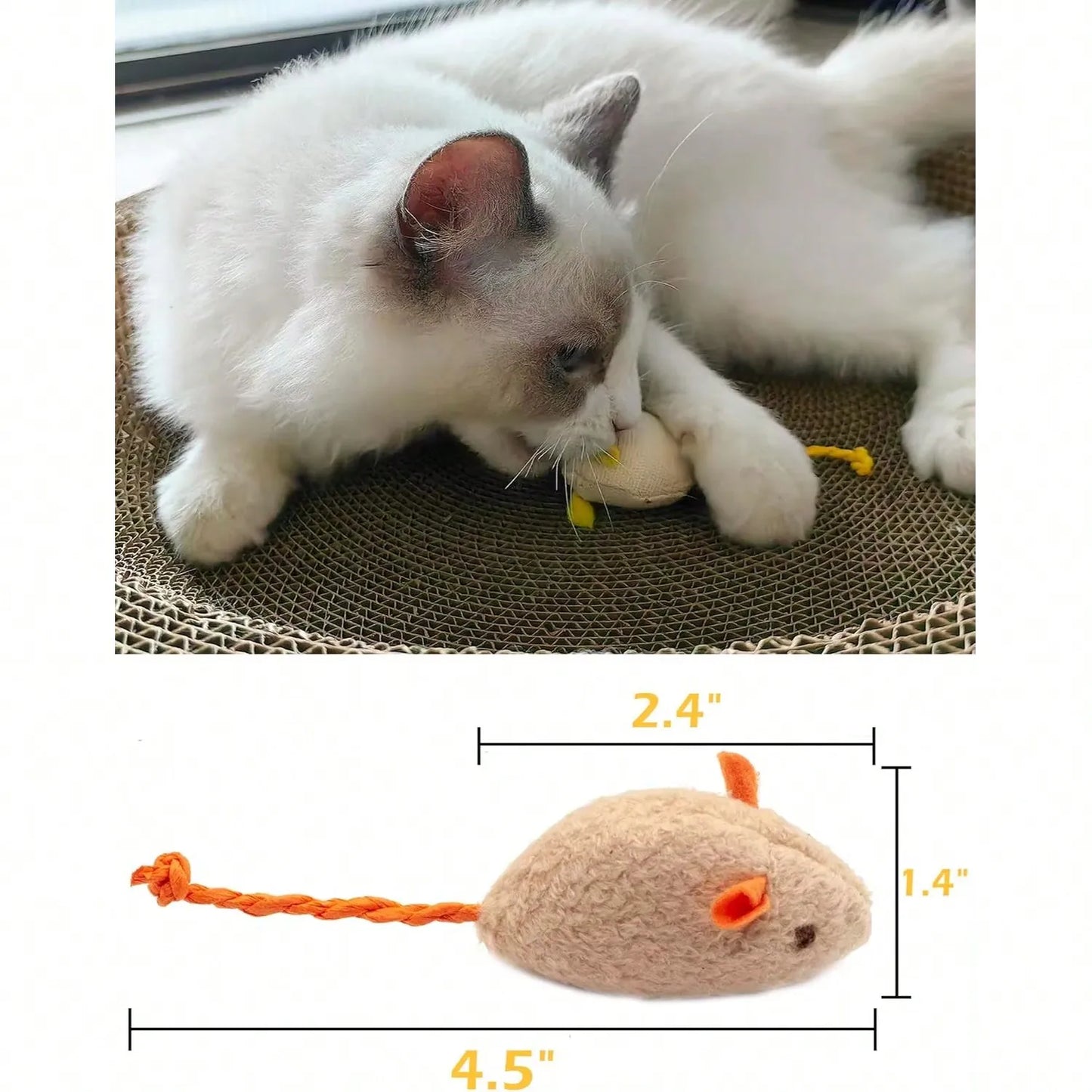 Set Rattle Cat Mouse Toy.